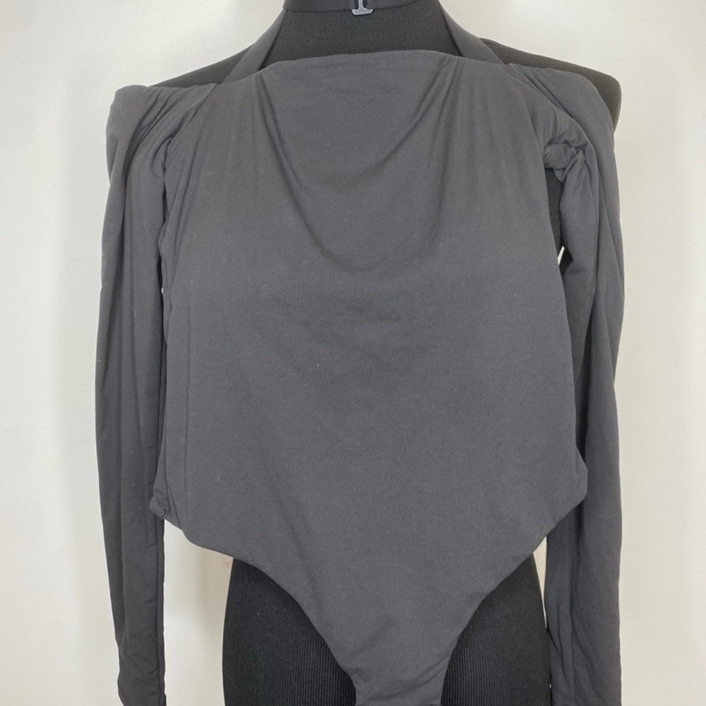 SKIMS Black Long Sleeve Bodysuit